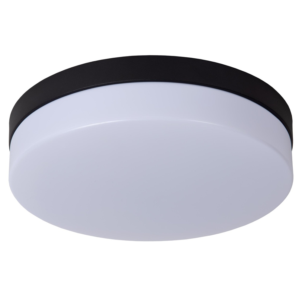 Lucide PlafonniereBiskit Ø 28cm - IP44 zwart - 79111/30/30